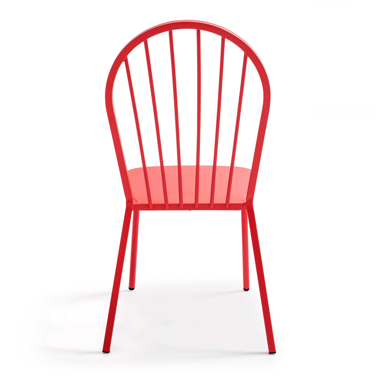 Chaise en métal rétro rouge