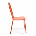 Chaise métal orange dossier arrondi Chaise métal orange dossier arrondi