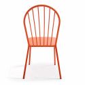 Chaise en métal rétro orange Chaise en métal rétro orange