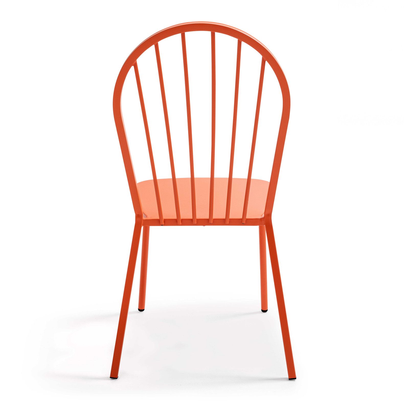 Chaise en métal rétro orange