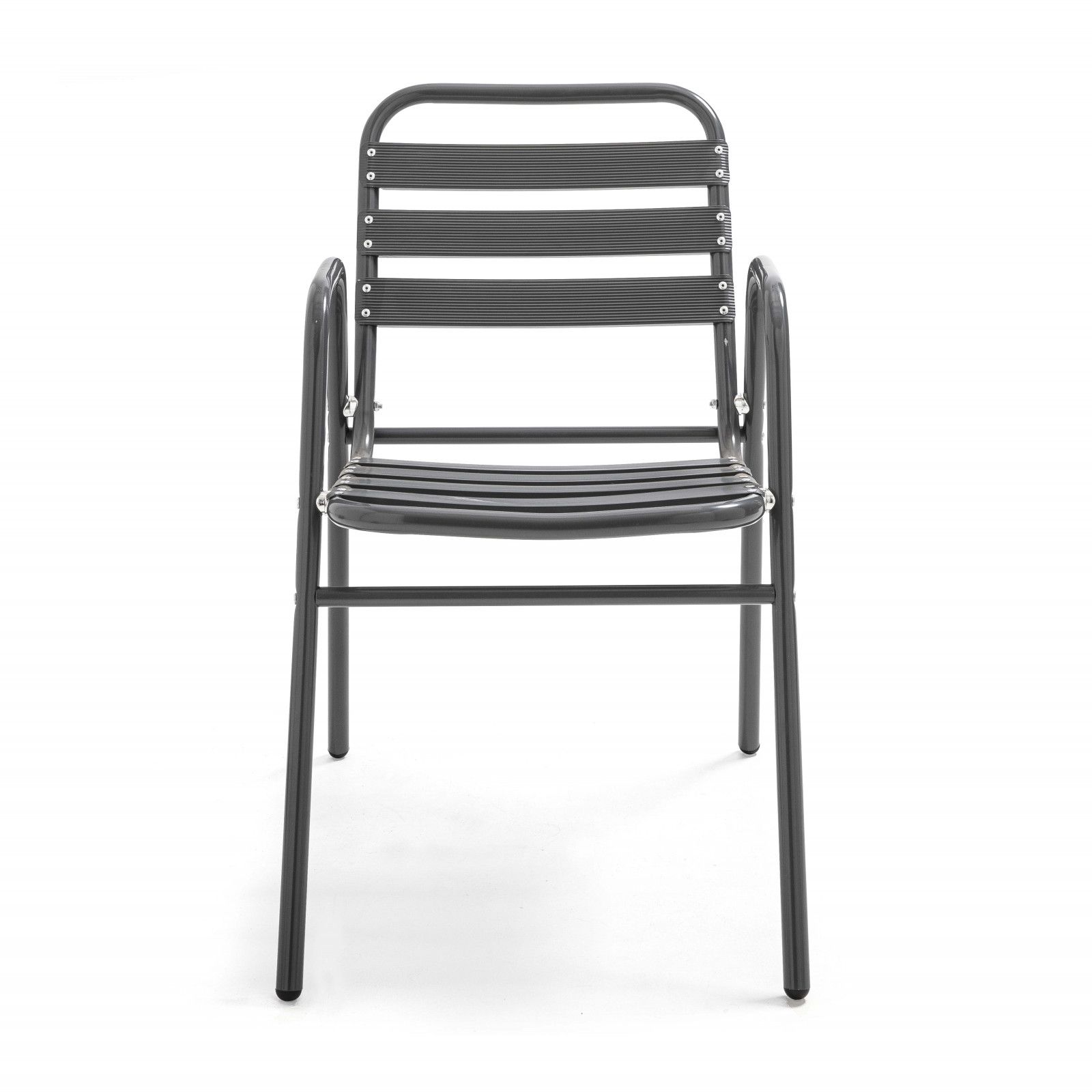 Chaise terrasse café alu gris anthracite