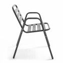 Chaise terrasse restaurant alu gris anthracite Chaise terrasse restaurant alu gris anthracite