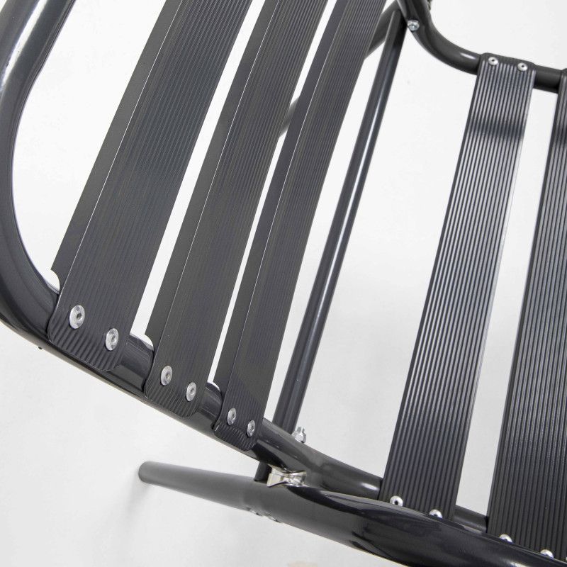 Fauteuil de terrasse hôtel aluminium gris foncé Fauteuil de terrasse hôtel aluminium gris foncé