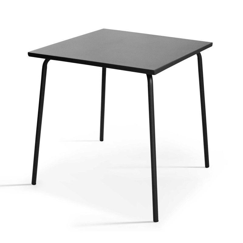 Table bistro carrée en métal grise
