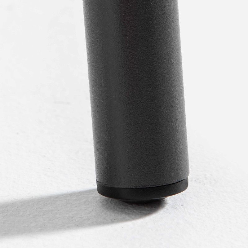 Petite table carrée en métal grise