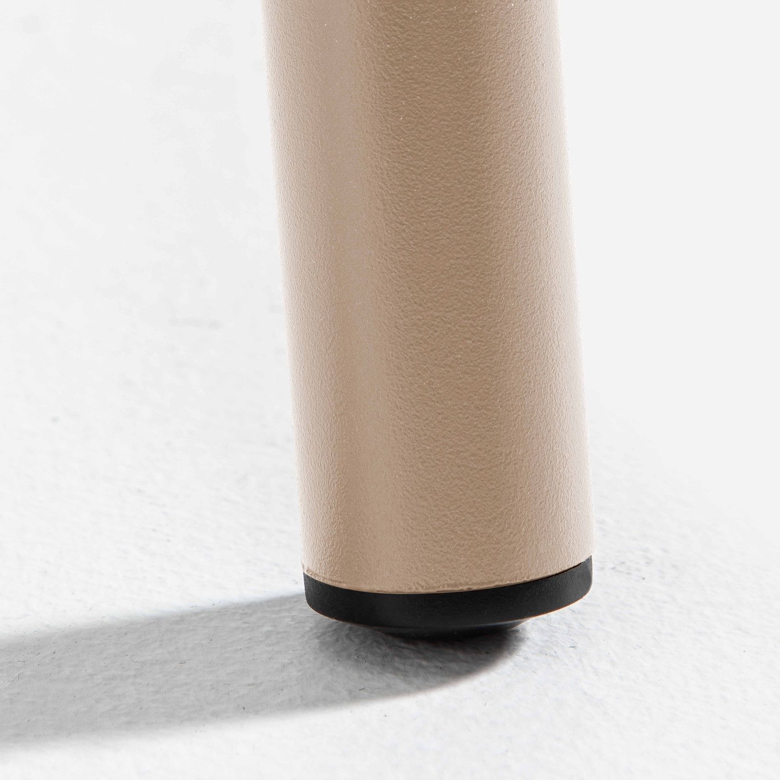 Petite table carrée en métal taupe