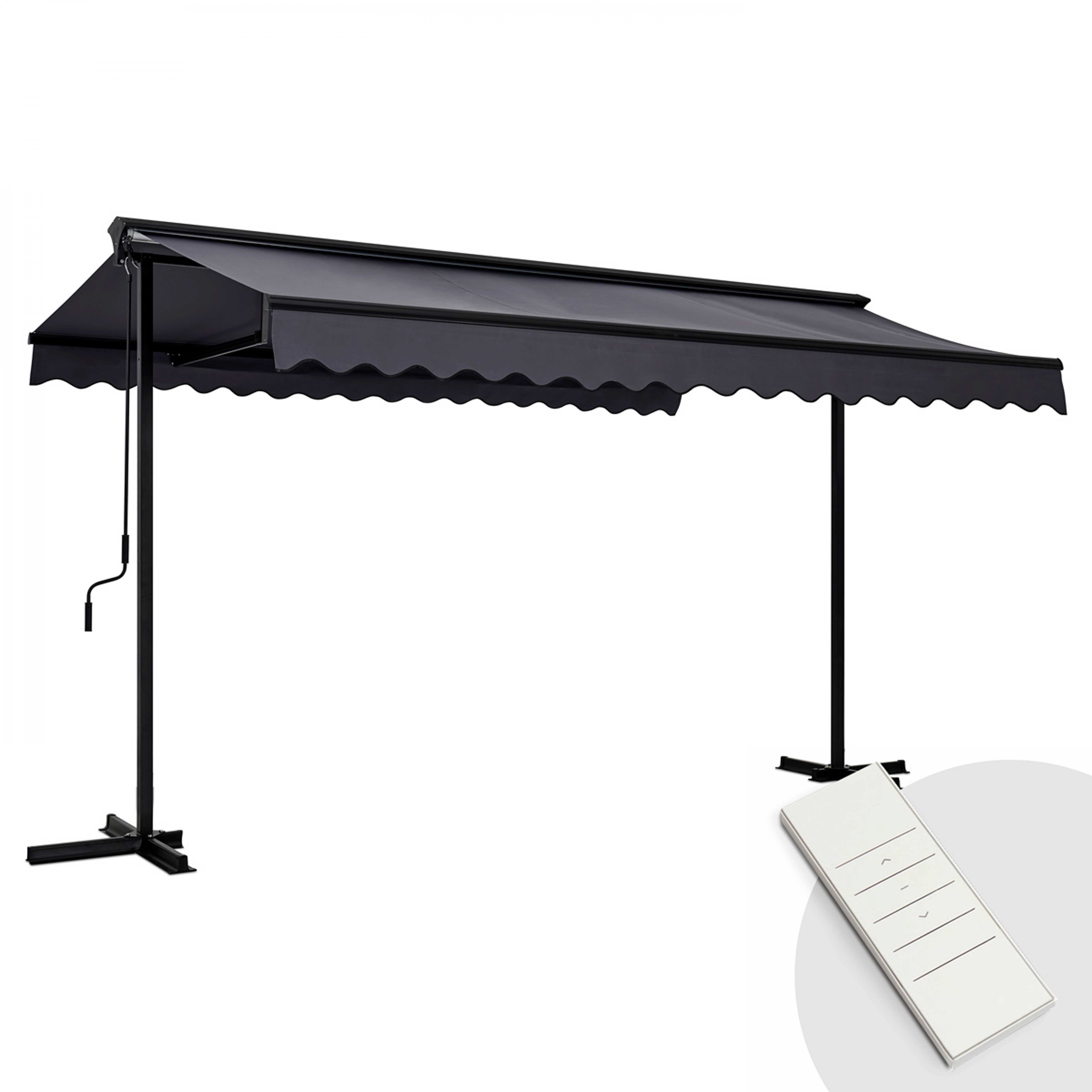 Store banne double pente motorisé avec coffre - 3x4m