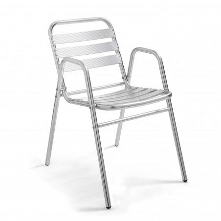 Chaise de terrasse café bistro en aluminium