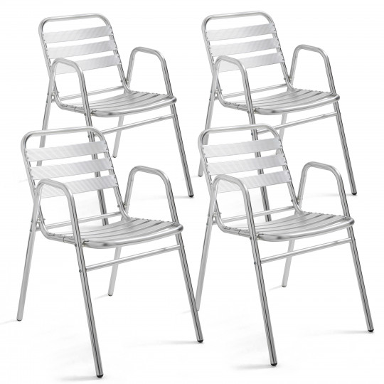 chaise terrasse empilable aluminium