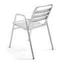 Chaise de terrasse empilable café bistro en alu