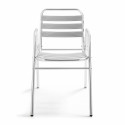 Chaise de terrasse empilable café bistro en aluminium