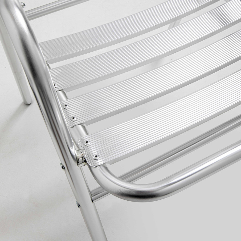Fauteuil de terrasse empilable café bistro en aluminium Fauteuil de terrasse empilable café bistro en aluminium