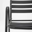 Fauteuil de terrasse empilable café bistro en aluminium gris anthracite Fauteuil de terrasse empilable café bistro en aluminium gris anthracite