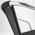 Chaise  en alu et résine noire pour brasserie