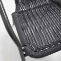 Chaise en alu et résine grise pour café bistro