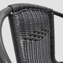Chaise en alu et résine grise pour brasserie