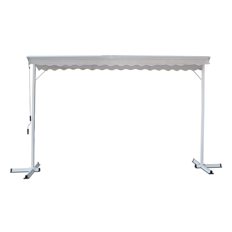 Store double pente sur pied 3x4m écru