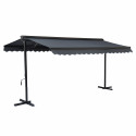 Store double pente gris anthracite sur pieds Store double pente gris anthracite sur pieds