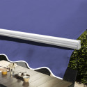 Store double pente 3x4m bleu et 4 dalles de lestage