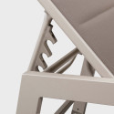 Zoom dossier multiposition bain de soleil alu taupe