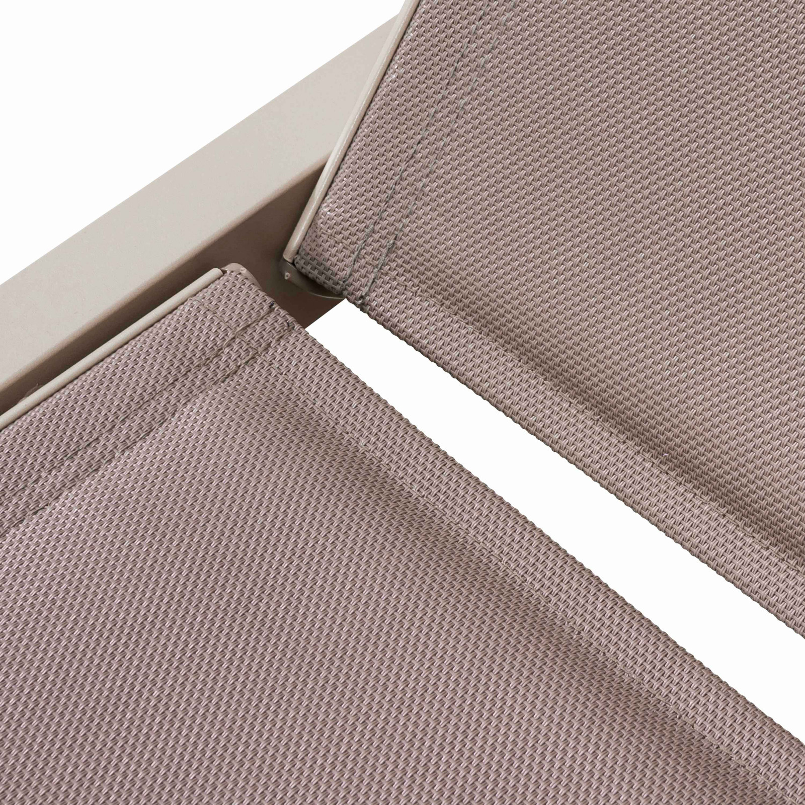 Zoom textilène bain de soleil alu taupe