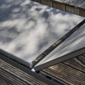 Bain de soleil gris en aluminium terrasse hôtel