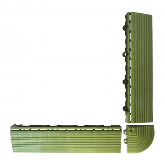 Kit de bordures pour dalle de terrasse clipsable vert | Mobeventpro