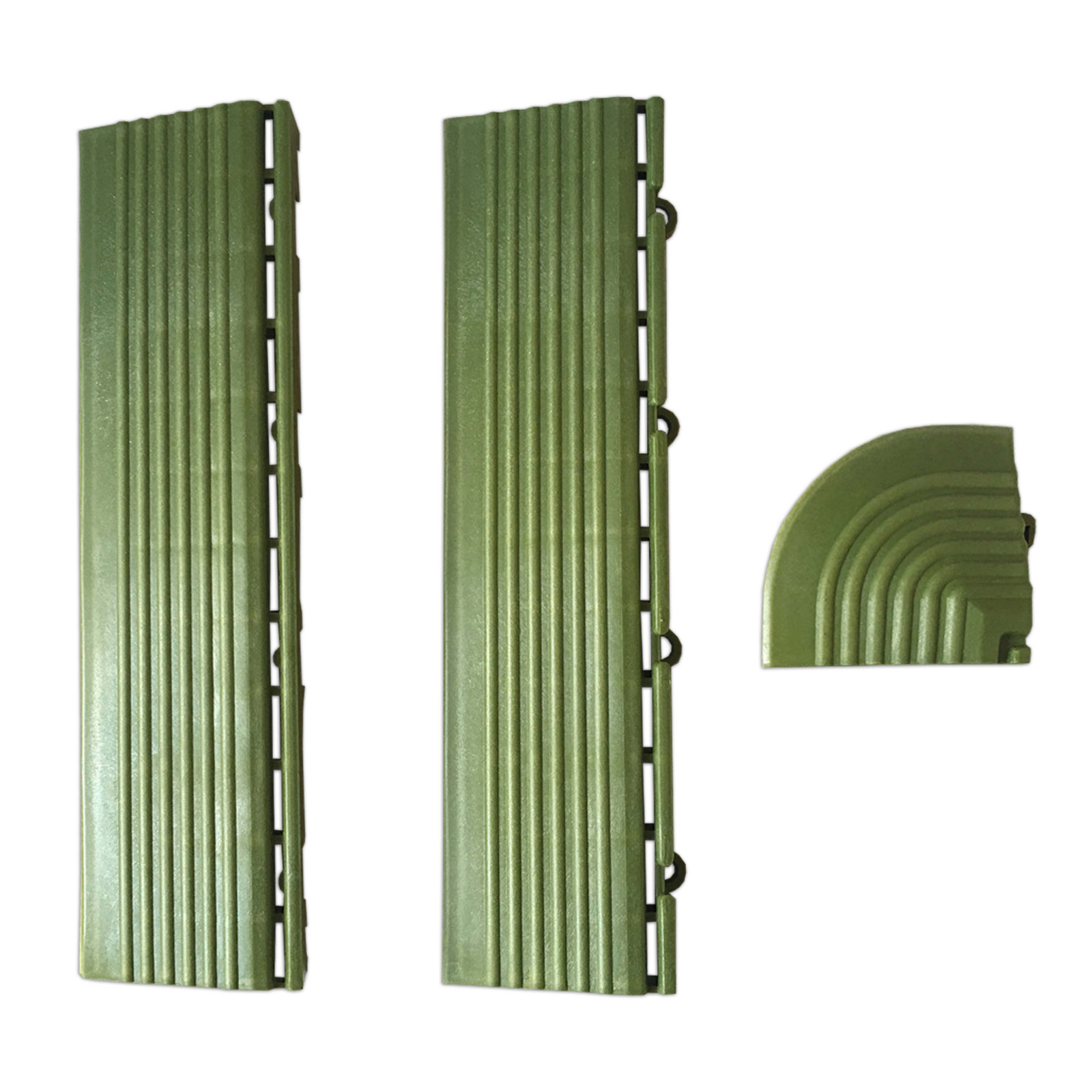 Coins et bordures pour dalles clipsables verts