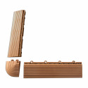 Coins et bordures pour dalles clipsables marrons