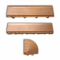 Coins et bordures pour dalles clipsables marrons