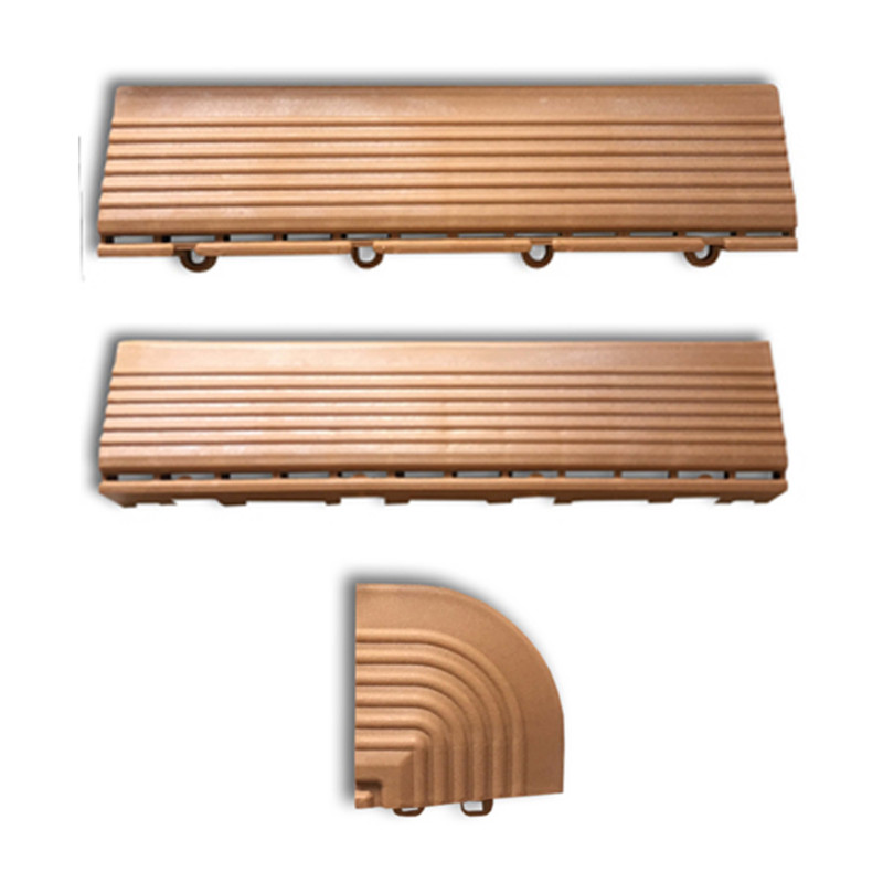 Coins et bordures pour dalles clipsables marrons