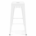 Tabouret en métal blanc
