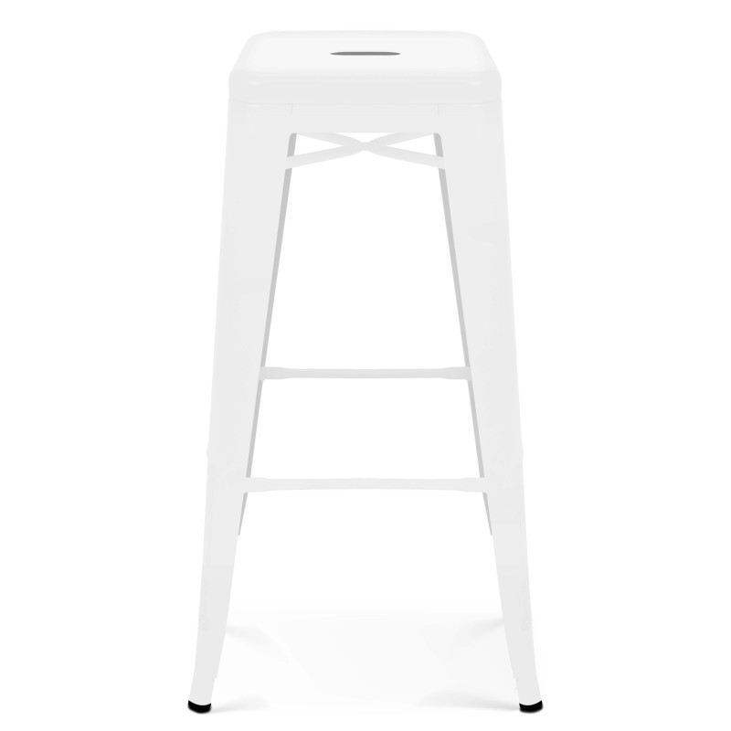 Tabouret en métal blanc (2/5)
