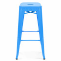 Tabouret en métal bleu