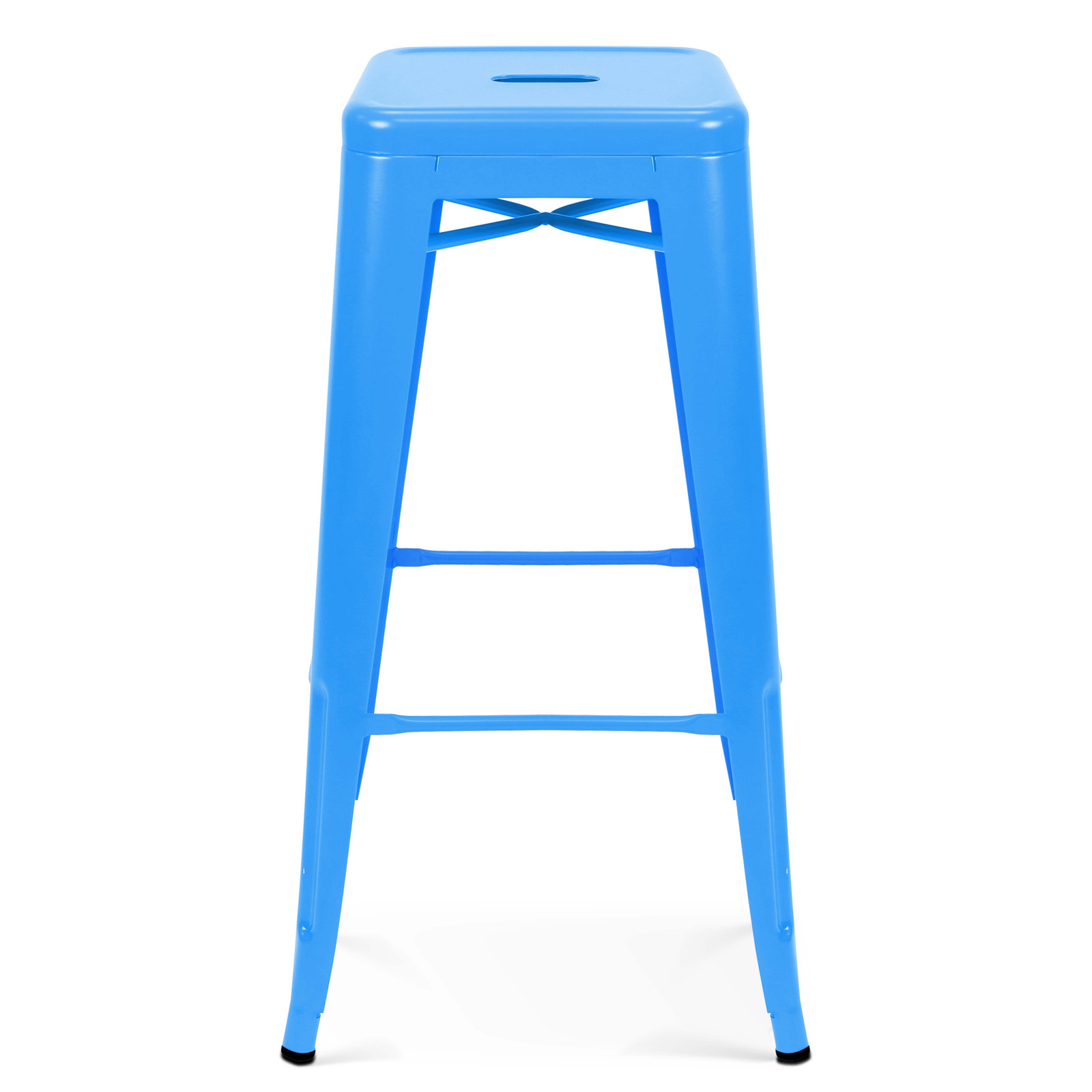 Tabouret en métal bleu