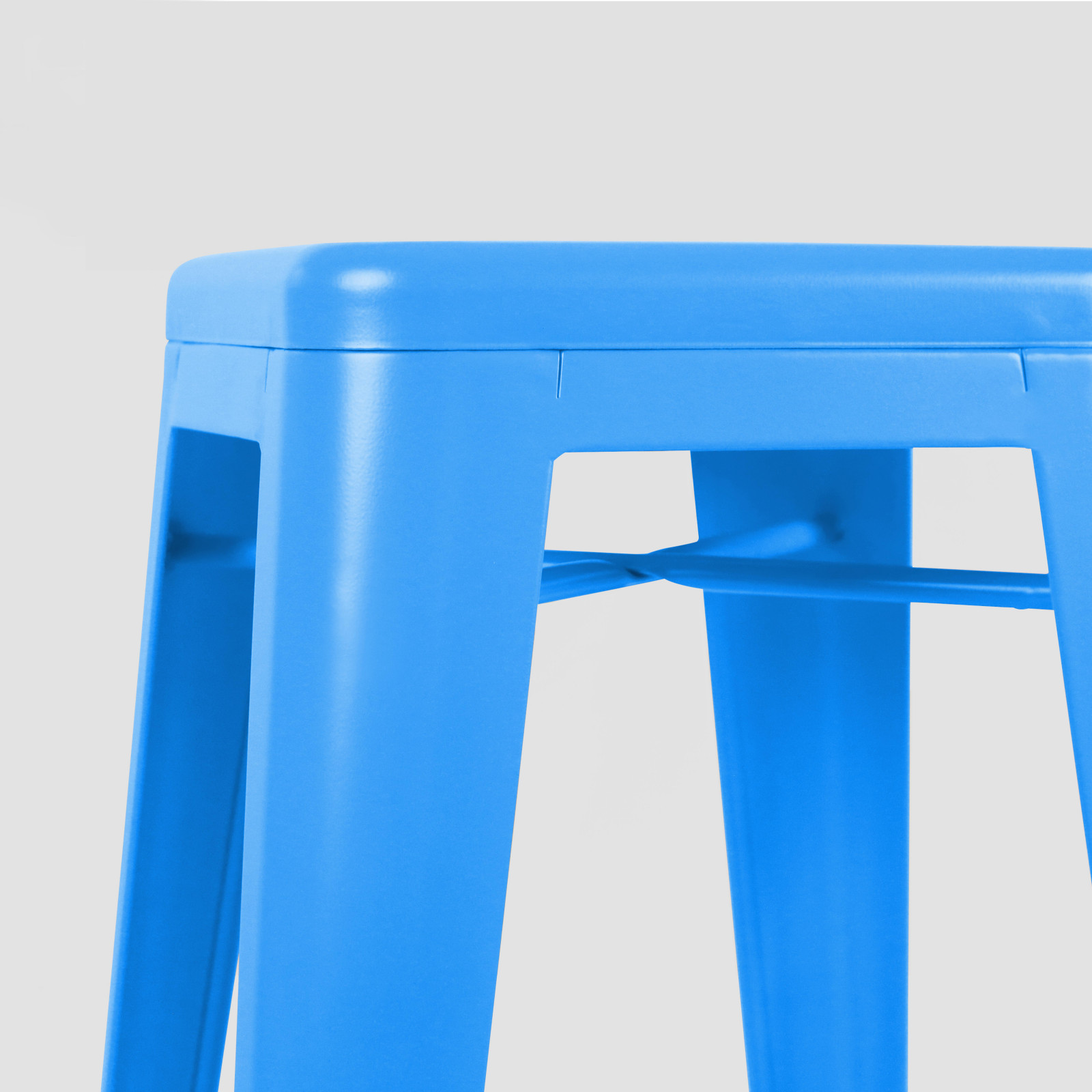Focus tabouret en métal bleu