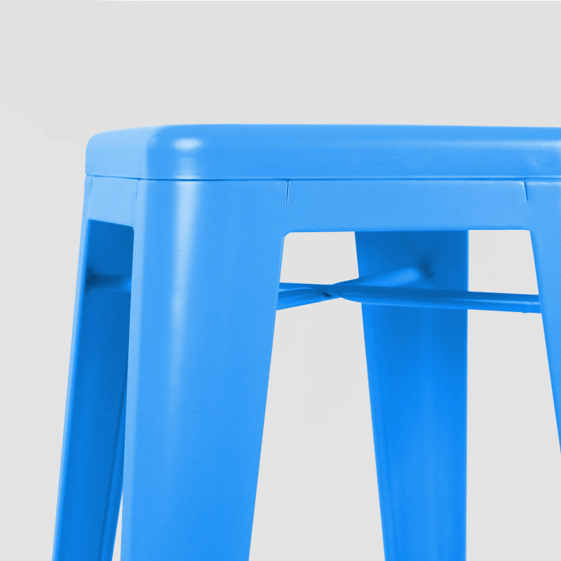 Focus tabouret en métal bleu (4/5)