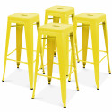 4 tabourets indus jaune