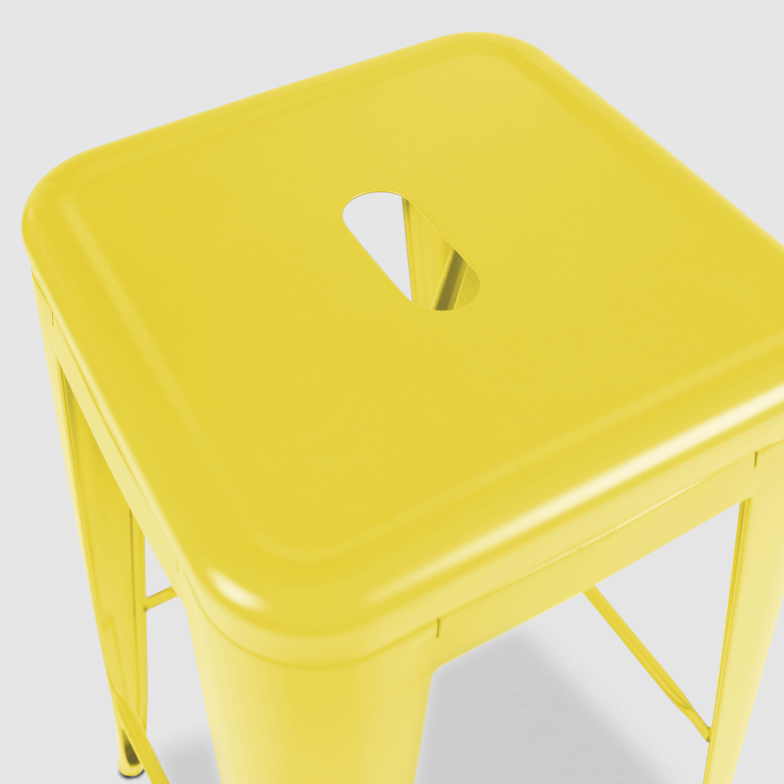 Focus assise tabouret métal jaune