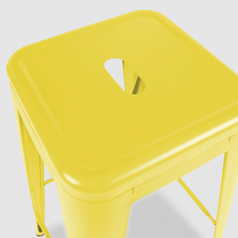 Focus assise tabouret métal jaune (3/5)