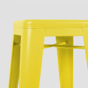 Tabouret en métal jaune