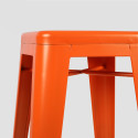 Focus tabouret orange en métal