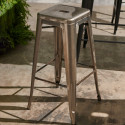 Tabouret de bar indus gris
