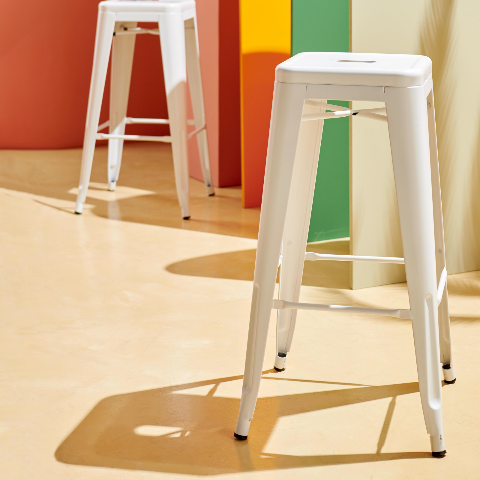 Tabouret indus blanc
