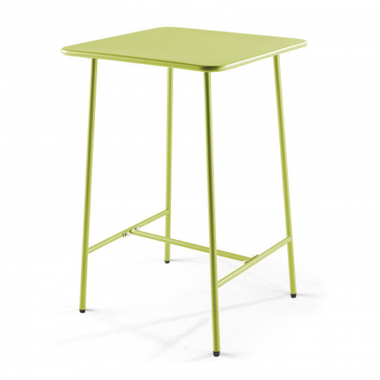 Table de bar verte en métal