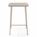 Table haute en métal taupe