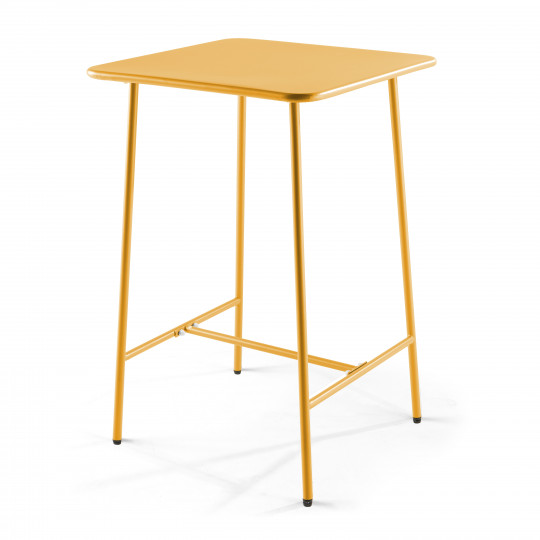 Table de bar en métal jaune