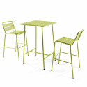 table bar vert et 2 tabourets table bar vert et 2 tabourets