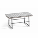 Table basse métal et résine salon de jardin LIMA