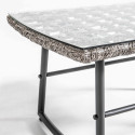 Focus table basse métal et résine salon de jardin LIMA